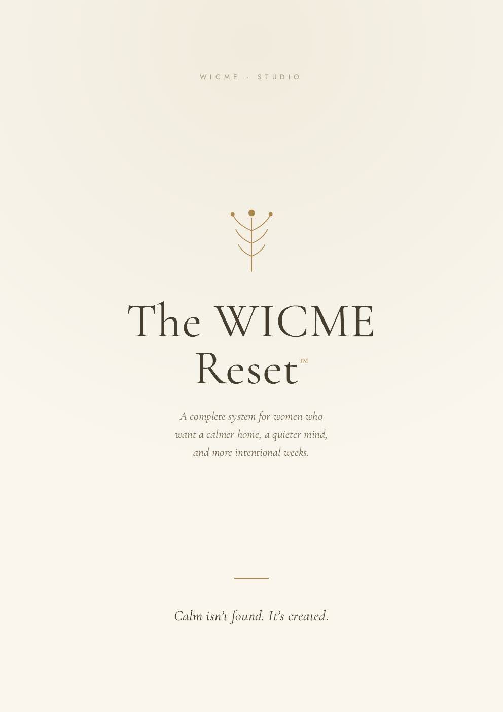 The WICME Reset — page 1 of 12